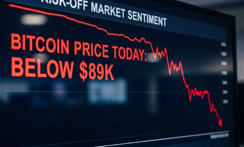 Bitcoin Price Today Below $89K Amid Risk-Off Market Sentiment