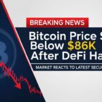 Bitcoin price today slides below $86k after DeFi hack