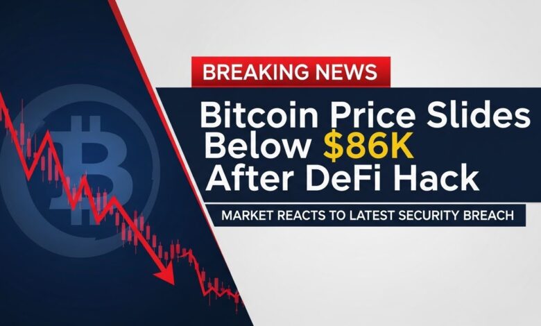 Bitcoin price today slides below $86k after DeFi hack