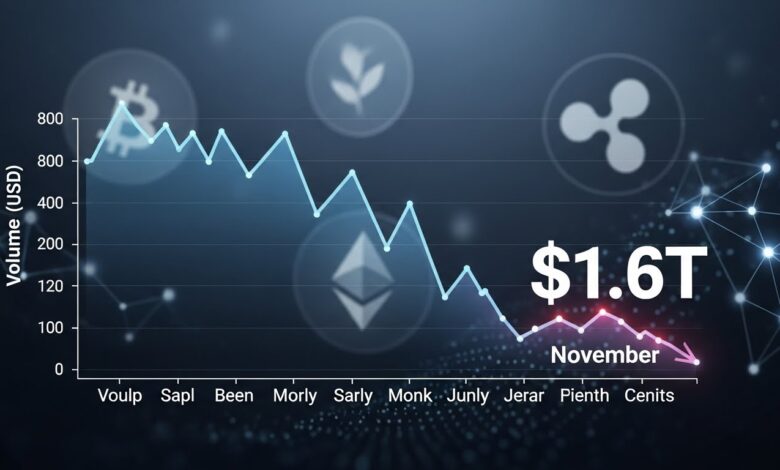 Crypto Exchange Volume Slumps To $1.6T In November