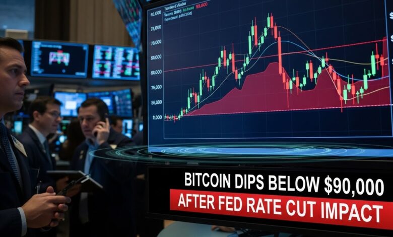 Bitcoin Dips Below $90,000 After Fed Rate Cut Impact