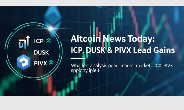 Altcoin News Today ICP, DUSK & PIVX Lead Gains