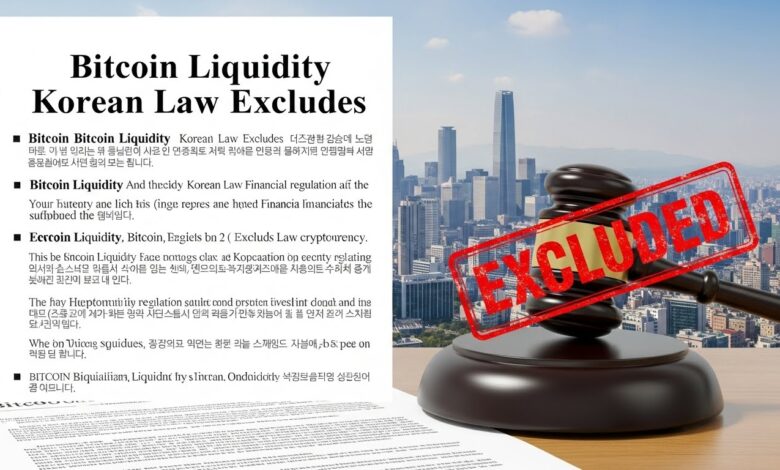 Bitcoin Liquidity Korean Law Excludes 99% of Crypto Buyers