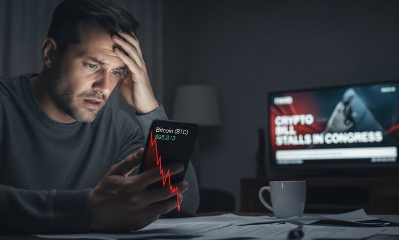 Bitcoin Slides Below $96,000 as Crypto Bill Stalls in Congress