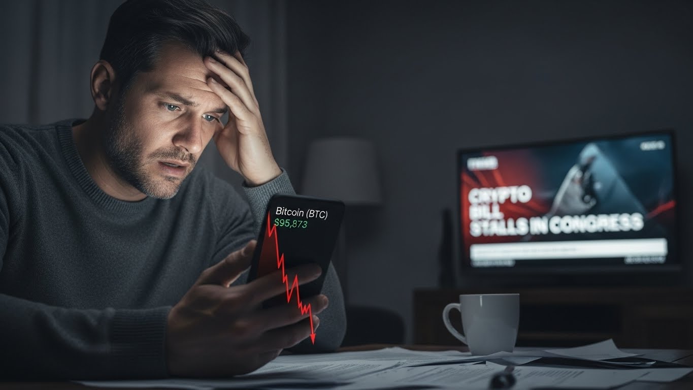 Bitcoin Slides Below $96,000 as Crypto Bill Stalls in Congress