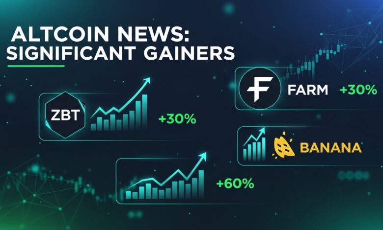 Altcoin News Significant Gainers ZBT, FARM & BANANA Rally