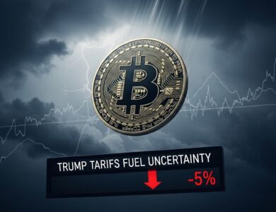 Bitcoin Falls 5% as Trump Tariff Moves Fuel Uncertainty