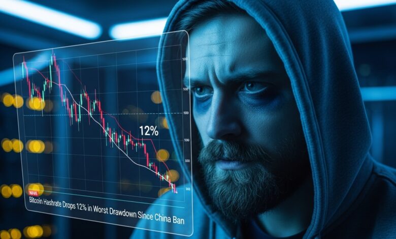 Bitcoin Hashrate Drops 12% in Worst Drawdown Since China Ban