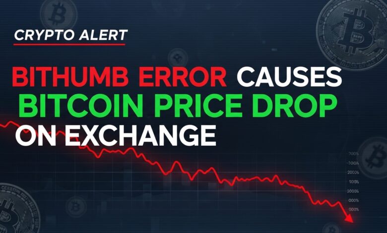 Bithumb Error Causes Bitcoin Price Drop on Exchange Crypto Alert