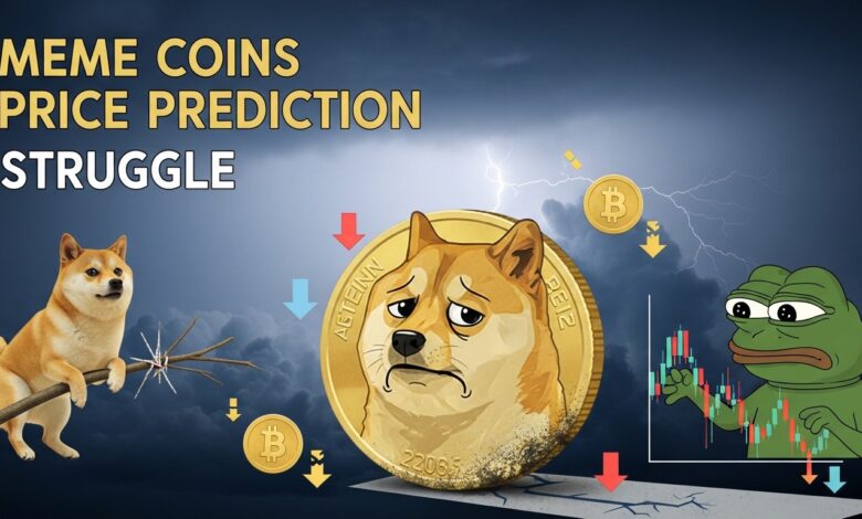 Meme Coins Price Prediction Dogecoin, Shiba Inu & Pepe Struggle