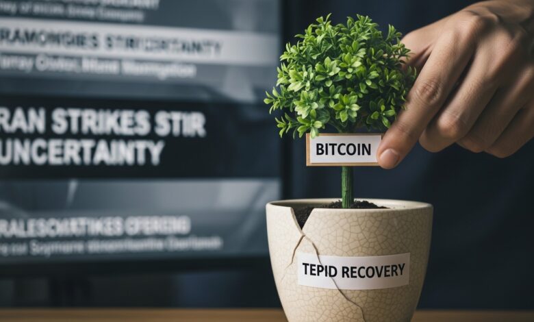 Bitcoin Stages Tepid Recovery as Iran Strikes Stir Uncertainty