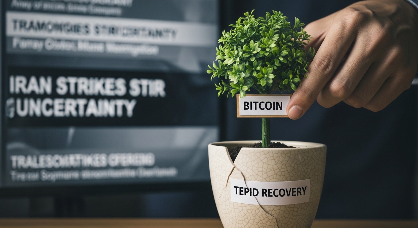 Bitcoin Stages Tepid Recovery as Iran Strikes Stir Uncertainty